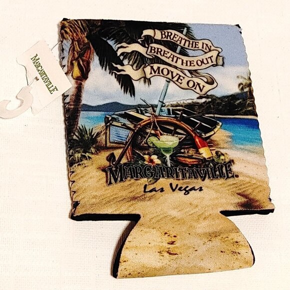 Jimmy Buffet Margaritaville Las Vegas Beer Koozie BNWT - Picture 1 of 3